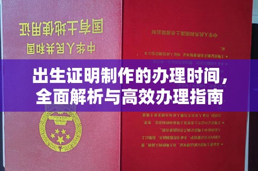 陇川出生证明制作的办理时间，全面解析与高效办理指南